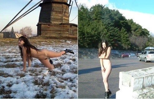 Beautiful Suntan Stretches-Winter Sport pics - Naturism and nudism
