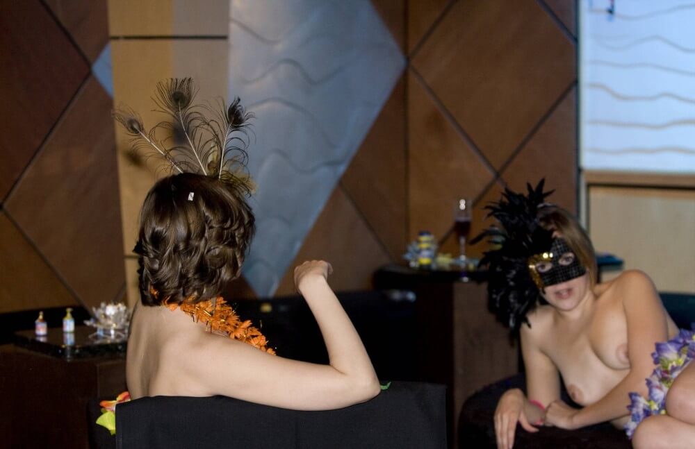 Masquerade Lounging photos - Naturism and nudism