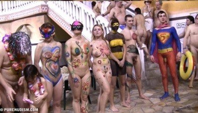 Body paint award lines Full HD - Naturism and nudism