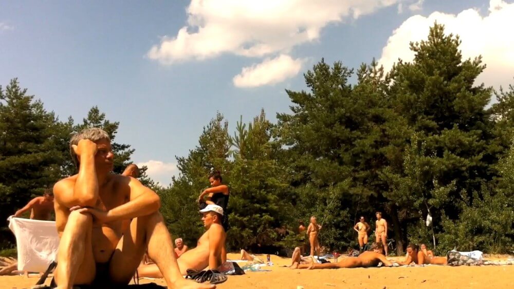 Nudist camping in the forest video HD - Naturism and nudism